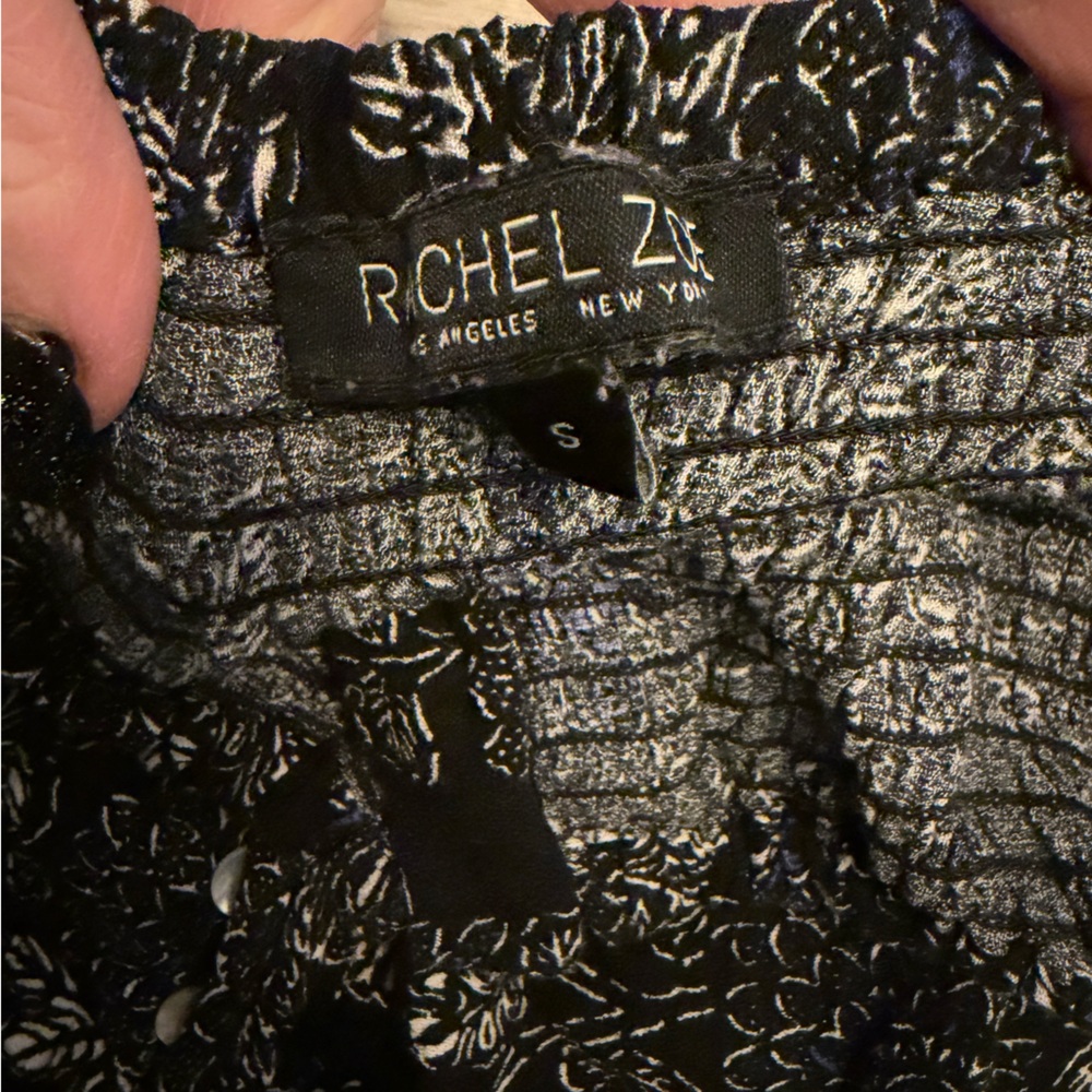 Rachel‎ Zoe Black and Blue Patterned Maxi Skirt - Picture 4 of 6